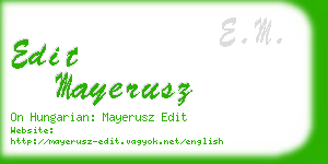 edit mayerusz business card